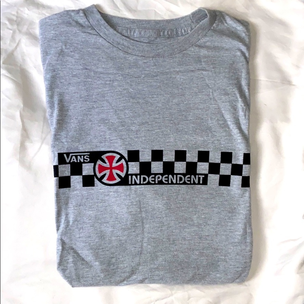 Vans x Independent grey checkered shirt